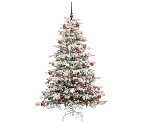 Mākslīgā Saliekamā Ziemassvētku Egle Balts 180 Cm Pe Un Pvc Vidaxl