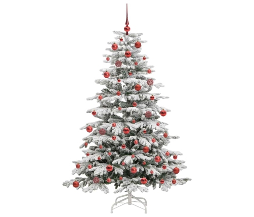 Mākslīgā Saliekamā Ziemassvētku Egle Balts 180 Cm Pe Un Pvc Vidaxl