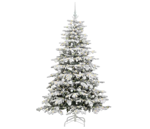 Mākslīgā Saliekamā Ziemassvētku Egle Balts 180 Cm Pe Un Pvc Vidaxl