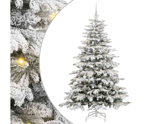 Mākslīgā Saliekamā Ziemassvētku Egle Balts 180 Cm Pe Un Pvc Vidaxl