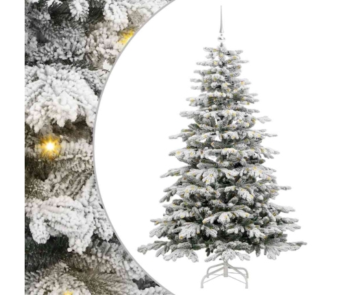 Mākslīgā Saliekamā Ziemassvētku Egle Balts 180 Cm Pe Un Pvc Vidaxl