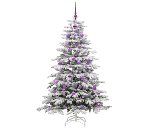 Mākslīgā Saliekamā Ziemassvētku Egle Balts 180 Cm Pe Un Pvc Vidaxl