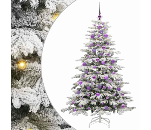 Mākslīgā Saliekamā Ziemassvētku Egle Balts 180 Cm Pe Un Pvc Vidaxl