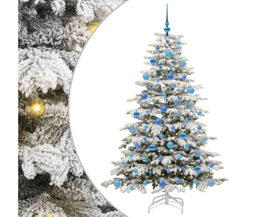 Mākslīgā Saliekamā Ziemassvētku Egle Balts 180 Cm Pe Un Pvc Vidaxl