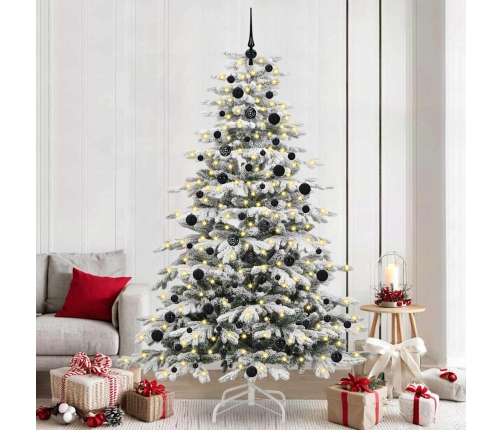 Mākslīgā Saliekamā Ziemassvētku Egle Balts 240 Cm Pe Un Pvc Vidaxl