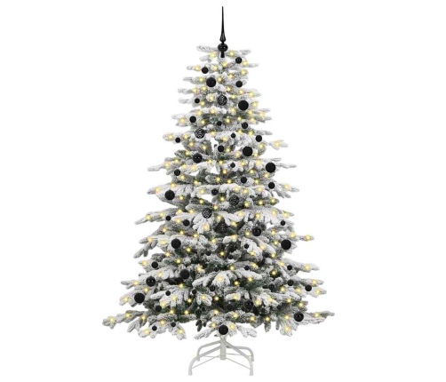 Mākslīgā Saliekamā Ziemassvētku Egle Balts 240 Cm Pe Un Pvc Vidaxl