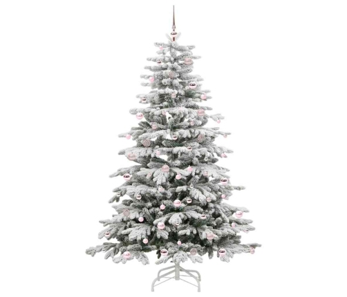 Mākslīgā Saliekamā Ziemassvētku Egle Balts 240 Cm Pe Un Pvc Vidaxl