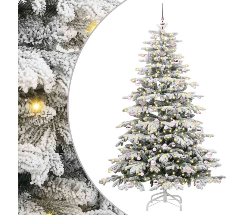 Mākslīgā Saliekamā Ziemassvētku Egle Balts 240 Cm Pe Un Pvc Vidaxl