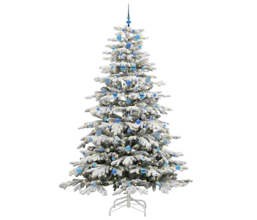 Mākslīgā Saliekamā Ziemassvētku Egle Balts 240 Cm Pe Un Pvc Vidaxl