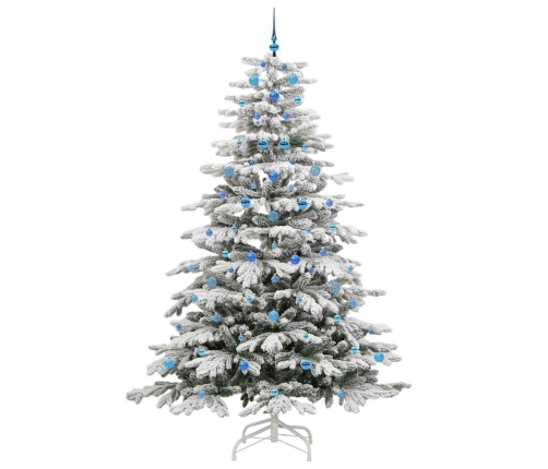 Mākslīgā Saliekamā Ziemassvētku Egle Balts 240 Cm Pe Un Pvc Vidaxl