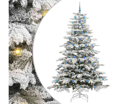 Mākslīgā Saliekamā Ziemassvētku Egle Balts 240 Cm Pe Un Pvc Vidaxl