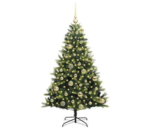 Mākslīgā Izliektā Ziemassvētku Egle Ar 150 Led Gaismām 120 Cm Vidaxl