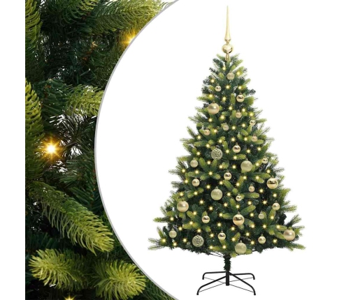 Mākslīgā Izliektā Ziemassvētku Egle Ar 150 Led Gaismām 120 Cm Vidaxl