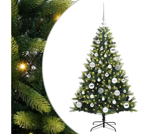 Mākslīgā Izliektā Ziemassvētku Egle Ar 150 Led Gaismām 120 Cm Vidaxl