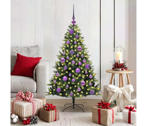 Mākslīgā Izliektā Ziemassvētku Egle Ar 150 Led Gaismām 120 Cm Vidaxl