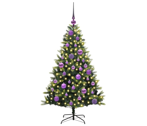 Mākslīgā Izliektā Ziemassvētku Egle Ar 150 Led Gaismām 120 Cm Vidaxl