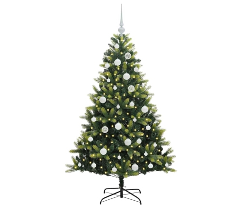 Mākslīgā Izliektā Ziemassvētku Egle Ar 150 Led Gaismām 150 Cm Vidaxl