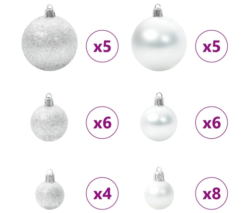 Mākslīgā Izliektā Ziemassvētku Egle Ar 150 Led Gaismām 150 Cm Vidaxl