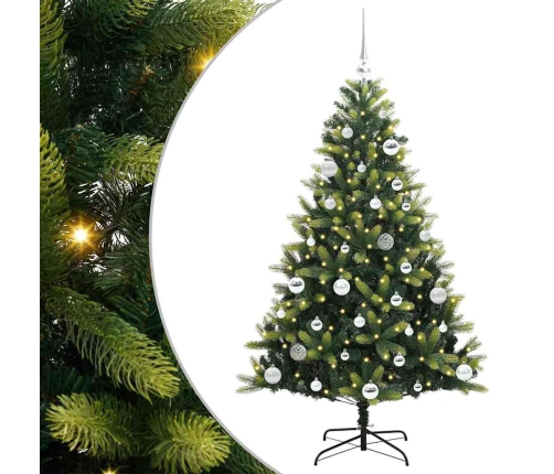 Mākslīgā Izliektā Ziemassvētku Egle Ar 150 Led Gaismām 150 Cm Vidaxl