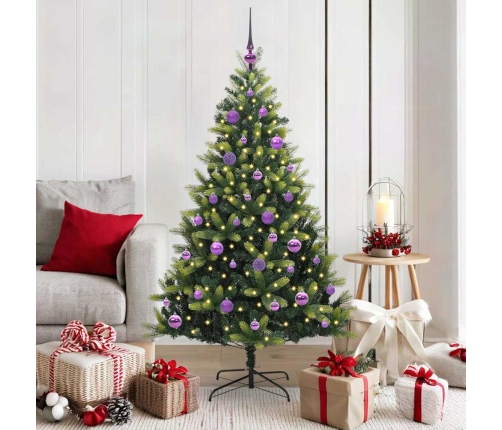 Mākslīgā Izliektā Ziemassvētku Egle Ar 150 Led Gaismām 150 Cm Vidaxl