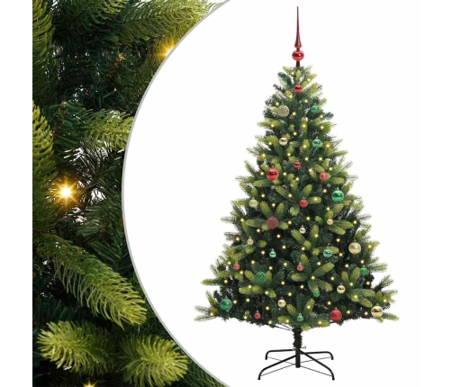 Mākslīgā Izliektā Ziemassvētku Egle Ar 150 Led Gaismām 150 Cm Vidaxl