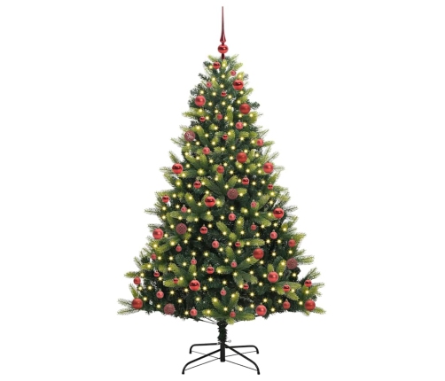 Mākslīgā Salocāmā Ziemassvētku Egle Ar 300 Led Lampiņām 180 Cm Vidaxl