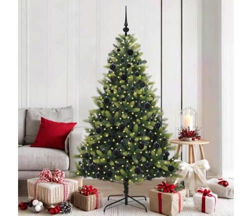 Mākslīgā Locītā Ziemassvētku Egle Ar 300 Led Lampiņām 180 Cm Vidaxl