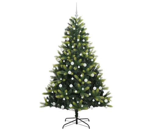 Mākslīgais Locītais Ziemassvētku Eglīte Ar 300 Led Gaismām Vidaxl