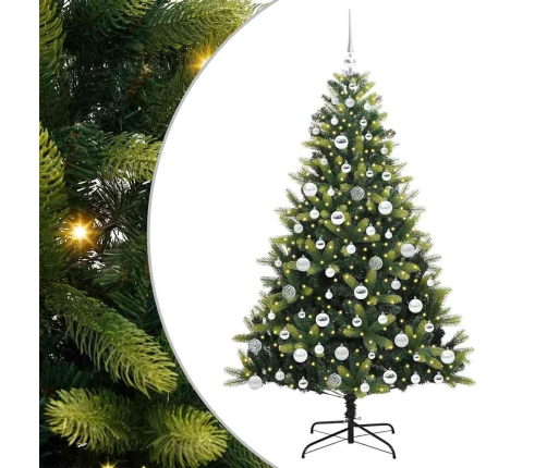 Mākslīgā Saslēgtā Ziemassvētku Egle Ar 300 Led Zaļa 180 Cm Vidaxl