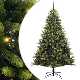 Mākslīgā Locītā Ziemassvētku Egle Ar 300 Led Gaismām 210 Cm Vidaxl