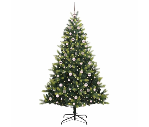 Mākslīgā Noliekamā Ziemassvētku Eglīte 300 Led Lampiņas 210 Cm Vidaxl