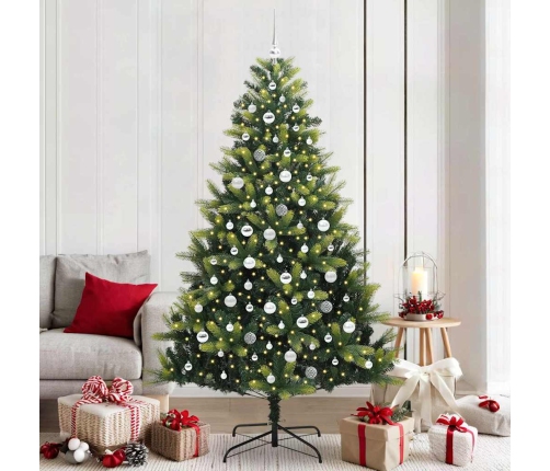 Mākslīgais Saliekamais Ziemassvētku Koks 300 Led Zaļa 210 Cm Vidaxl