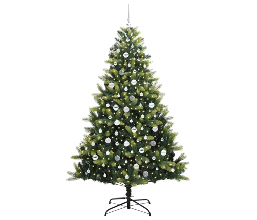 Mākslīgais Saliekamais Ziemassvētku Koks 300 Led Zaļa 210 Cm Vidaxl