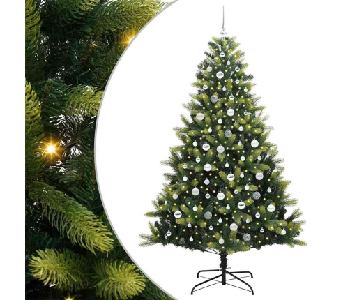 Mākslīgais Saliekamais Ziemassvētku Koks 300 Led Zaļa 210 Cm Vidaxl