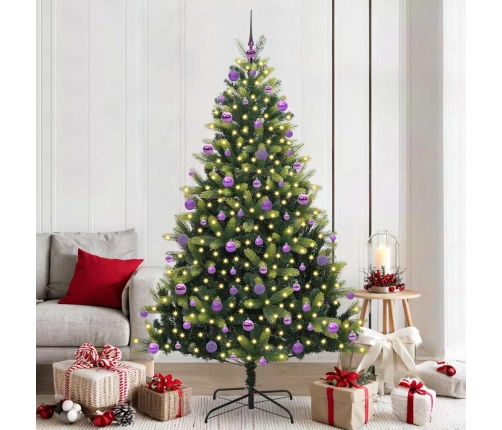 Mākslīgais Noliekamais Ziemassvētku Koks Ar 300 Led Lampiņām Vidaxl