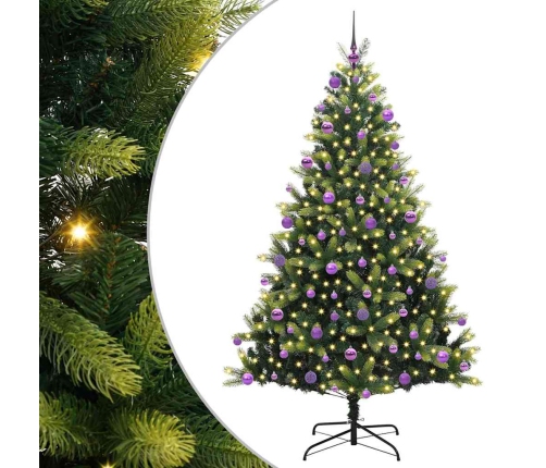 Mākslīgais Noliekamais Ziemassvētku Koks Ar 300 Led Lampiņām Vidaxl