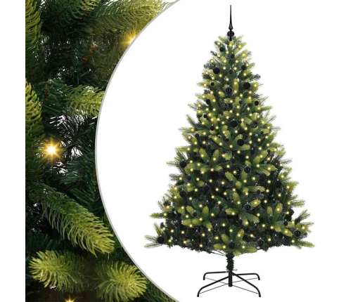 Mākslīgā Salokāmā Ziemassvētku Egle Ar 300 Led Gaismām 240 Cm Vidaxl