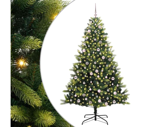 Mākslīgā Izliektā Ziemassvētku Eglīte Ar 300 Led Lampiņām Vidaxl