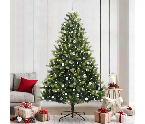 Mākslīgais Sastiprināmais Ziemassvētku Koks 300 Led Zaļa 240 Cm Vidaxl