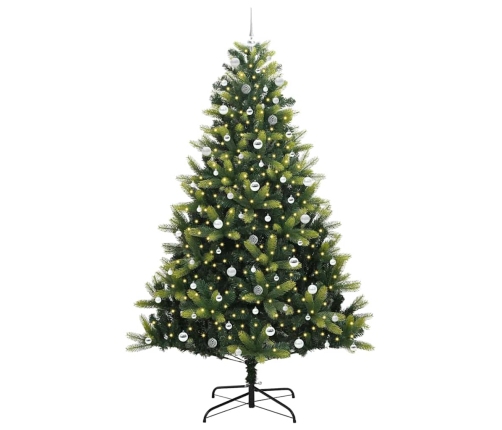 Mākslīgais Sastiprināmais Ziemassvētku Koks 300 Led Zaļa 240 Cm Vidaxl