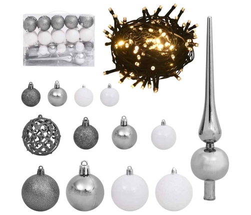 Mākslīgā Ziemassvētku Eglīte Balts 120 Cm Pvc Vidaxl