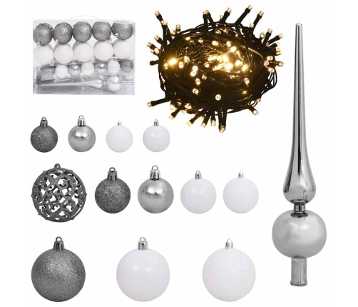 Mākslīgāziemassvētkueglīte Balts 120Cm Pvc Vidaxl