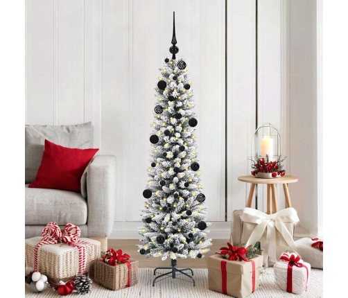 Mākslīgā Ziemassvētku Eglīte Su 150 Led Zaļš Un Balts 150 Cm Vidaxl