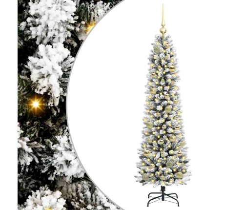 Mākslīgā Ziemassvētku Eglīte Su 150 Led Zaļš Un Balts 150 Cm Vidaxl