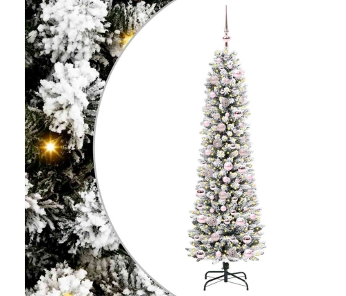 Mākslīgā Ziemassvētku Eglīte Su 300 Led Zaļš Un Balts 180 Cm Vidaxl