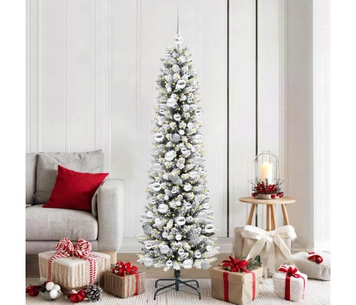 Mākslīgā Ziemassvētku Eglīte Su 300 Led Zaļš Un Balts 180 Cm Vidaxl