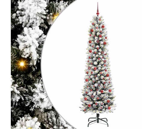 Mākslīgā Ziemassvētku Eglīte Su 300 Led Zaļš Un Balts 210 Cm Vidaxl