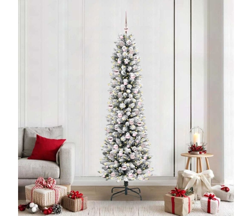 Mākslīgā Ziemassvētku Eglīte Su 300 Led Zaļš Un Balts 210 Cm Vidaxl