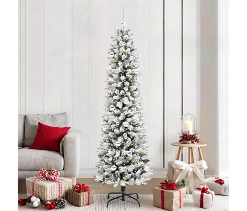 Mākslīgā Ziemassvētku Eglīte Su 300 Led Zaļš Un Balts 210 Cm Vidaxl