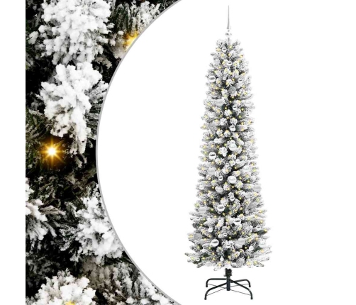 Mākslīgā Ziemassvētku Eglīte Su 300 Led Zaļš Un Balts 210 Cm Vidaxl